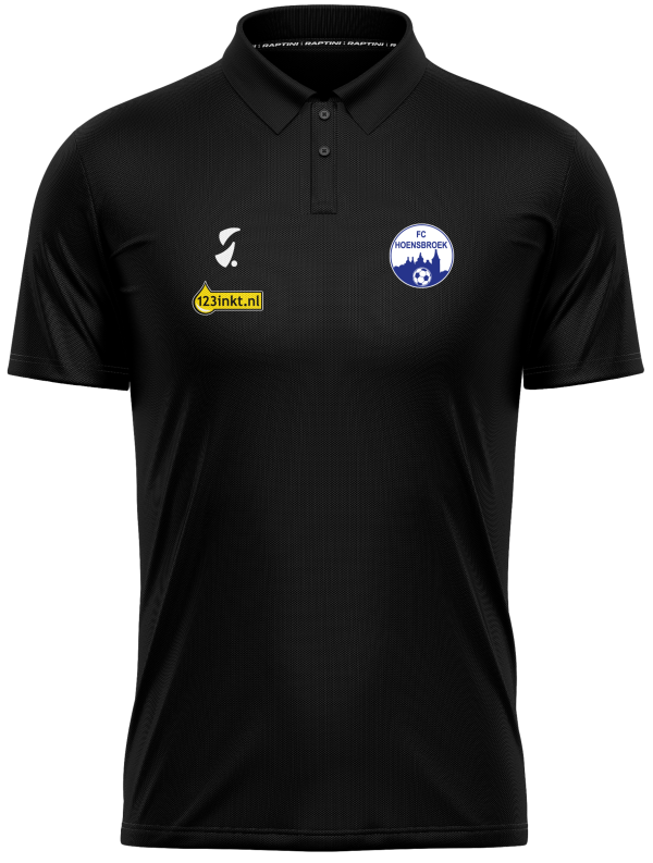 Raptini Presentatiepolo Zwart - FC Hoensbroek - 122-128 P71671 - 1