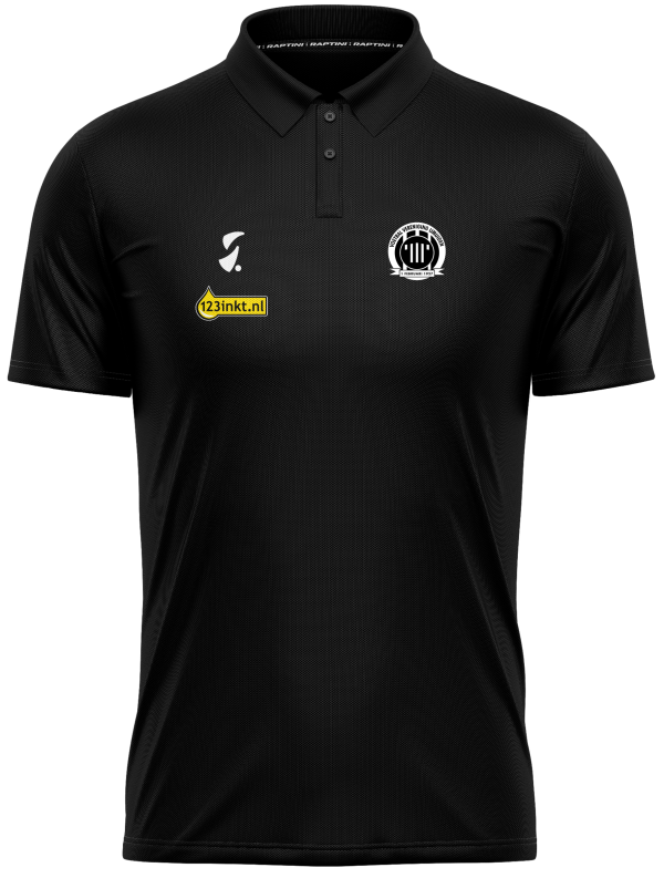 Raptini Presentatiepolo Zwart - VV IJmuiden - 134-146 P71216 - 1