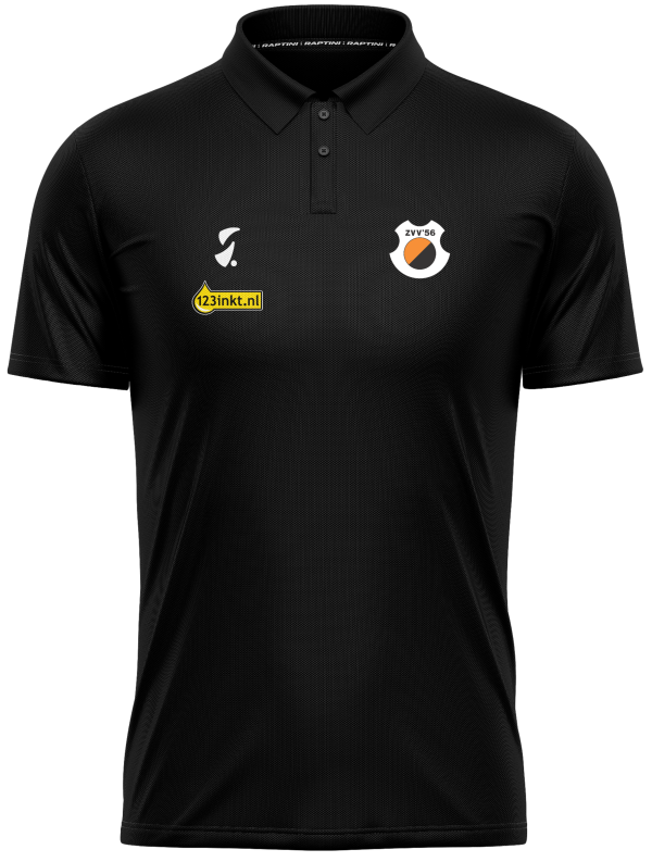Raptini Presentatiepolo Zwart - ZVV'56 - 116-122 P71535 - 1