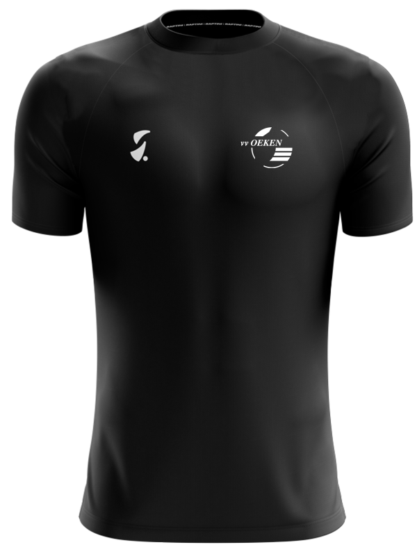 Raptini Trainingsshirt Zwart - VV Oeken - 116-122 P70569 - 1