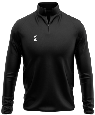 Raptini Trainingstrui 1/4 Zip Zwart M P30271 - 1
